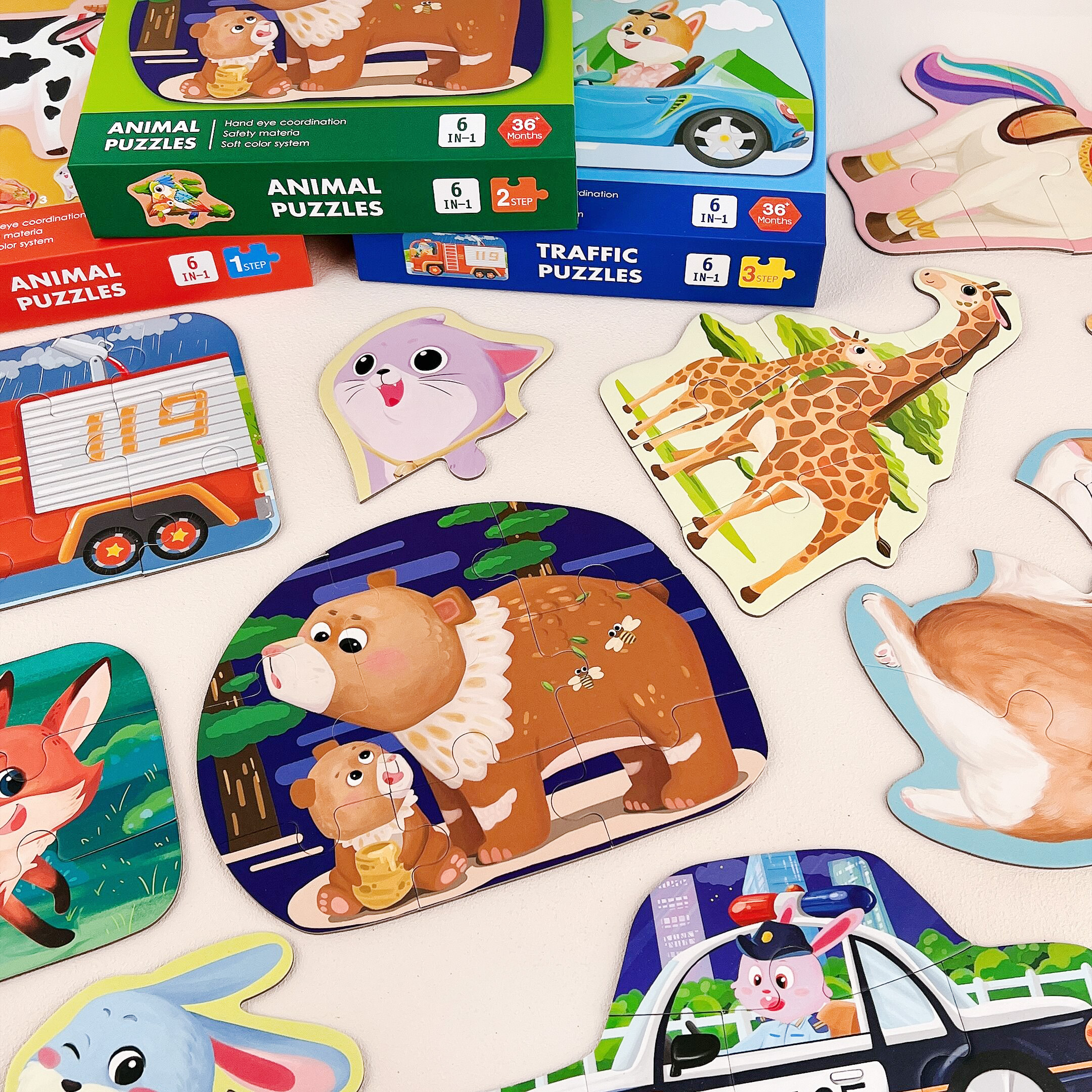 儿童进阶大块拼图早教益智玩具