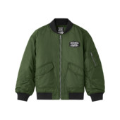 Skechers斯凯奇秋冬百搭潮流加绒保暖飞行夹克裥棉外套L425K104