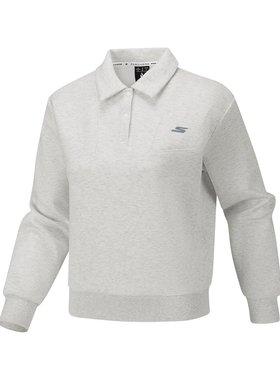 Skechers斯凯奇女士秋冬季柔软舒适亲肤保暖针织套头卫衣P126W005