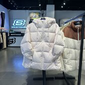 Skechers斯凯奇秋冬女士抗菌抗静电三防连帽羽绒服外套P424W005