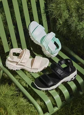 Skechers斯凯奇夏季魔术贴女款沙滩鞋轻便舒适简约厚底凉鞋119853