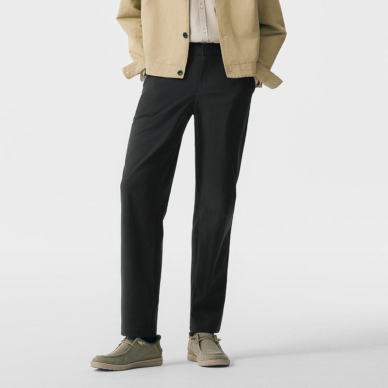 Skechers斯凯奇男士闪穿裤时尚百搭简约抗皱梭织直筒长裤325M116