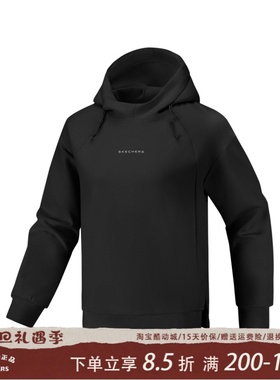 Skechers斯凯奇女士秋冬简约舒适连帽针织套头卫衣P126W039