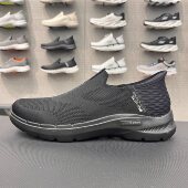 WALK 6健步鞋 Skechers斯凯奇男士 耐磨透气一脚蹬运动鞋 216278