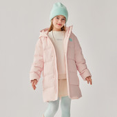 Skechers斯凯奇儿童秋冬中长款 纯色保暖防风羽绒服外套P425K049