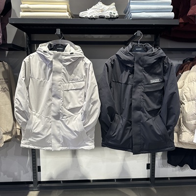 Skechers斯凯奇男士秋冬防风保暖轻薄梭织短款羽绒外套P425M046