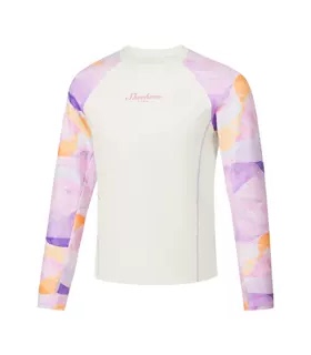 Skechers斯凯奇秋冬新款女童柔软舒适拼接长袖打底T恤衫P126G019