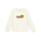 Skechers斯凯奇女小童秋冬时尚 宽松纯色圆领针织套头卫衣P324G025