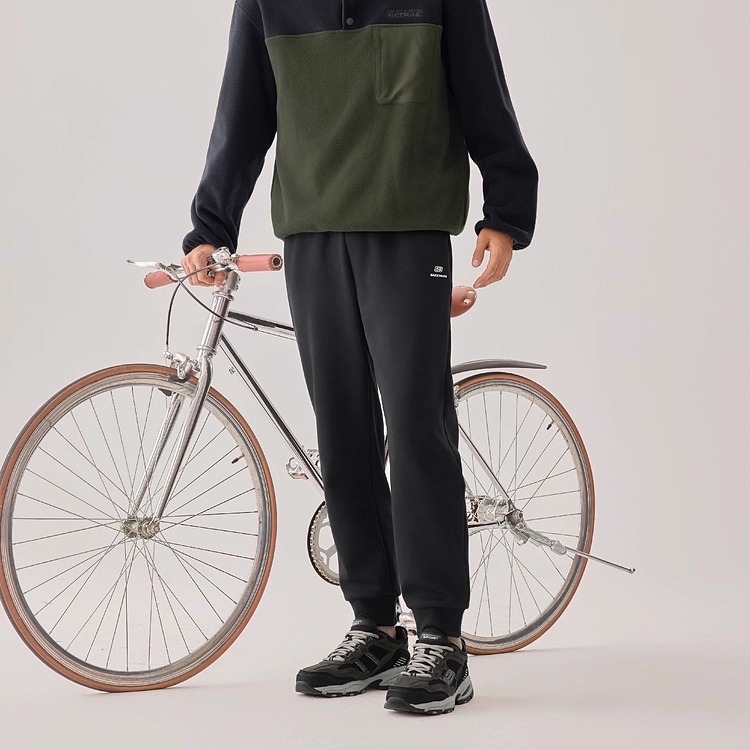 Skechers斯凯奇秋冬男款加绒百搭舒适抗静电休闲束脚长裤L425M070