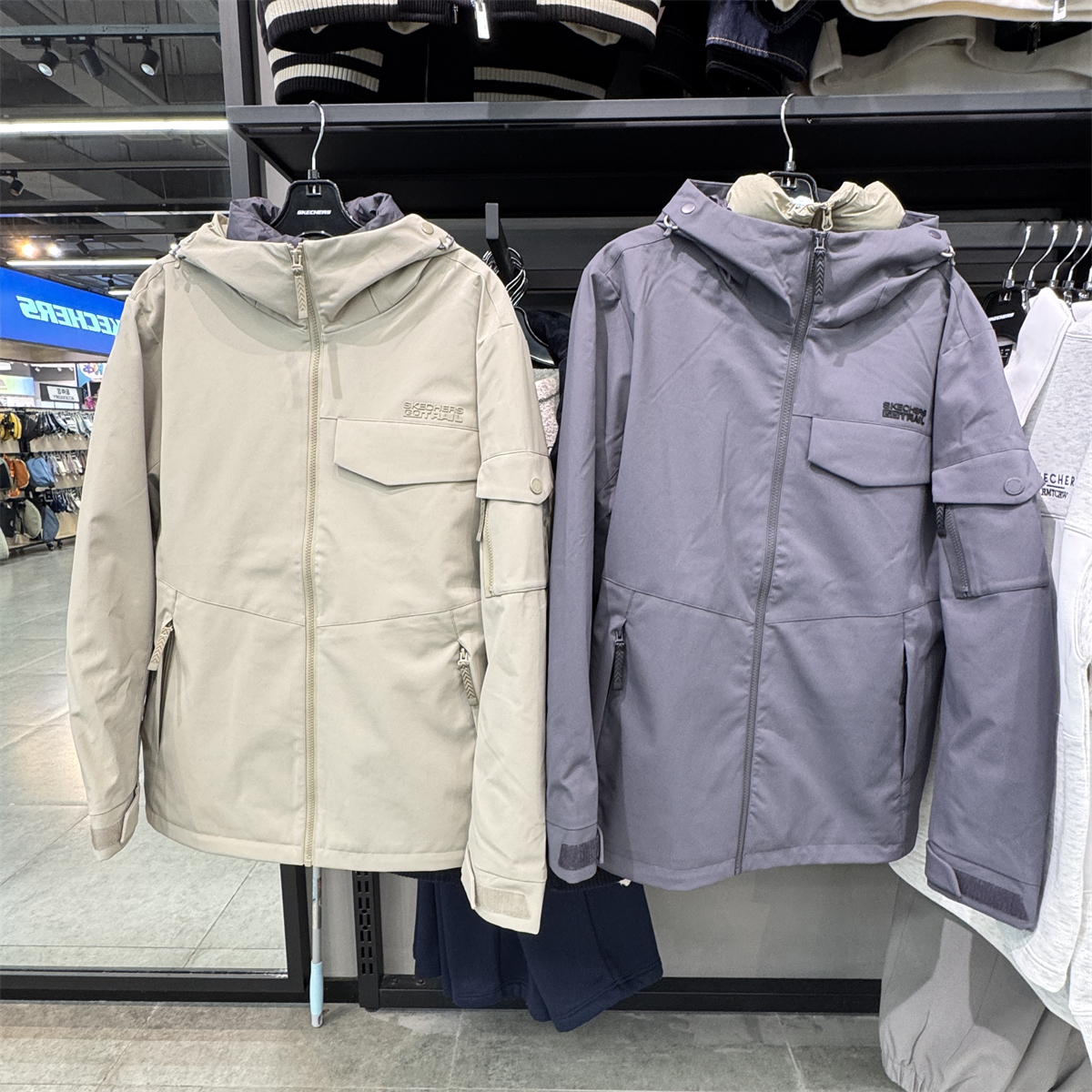 斯凯奇男款户外两件套外套百搭