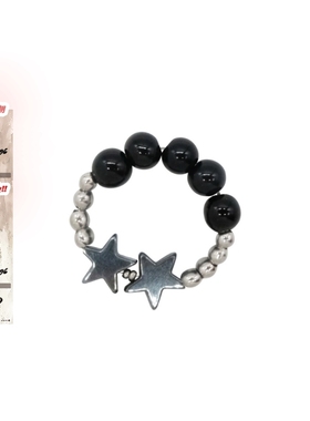 曜石钛钢暗黑手工戒指防水防汗