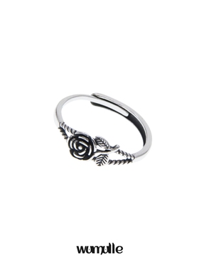 WANDLE暗黑玫瑰花戒指