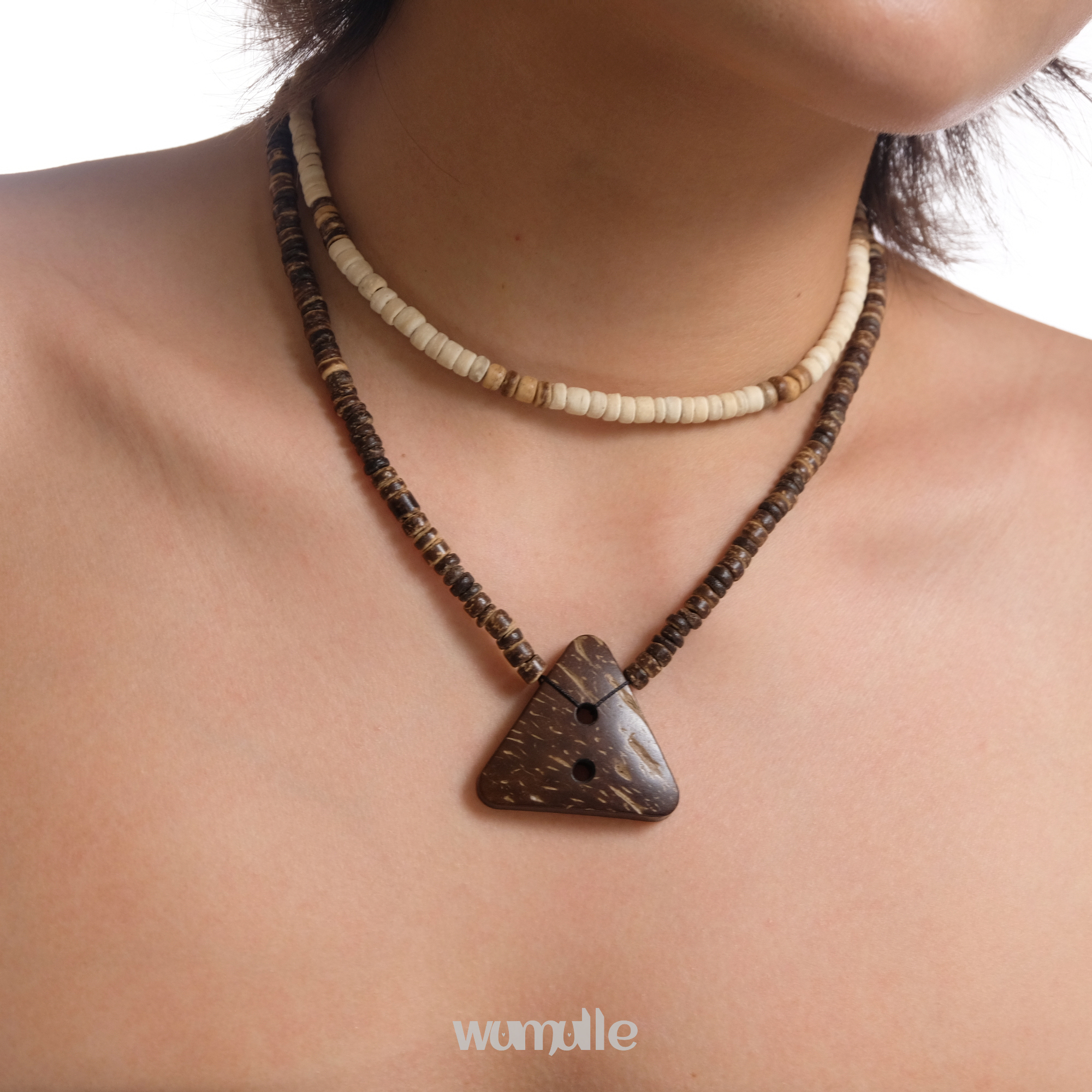 wumulle木质自制撞色项链