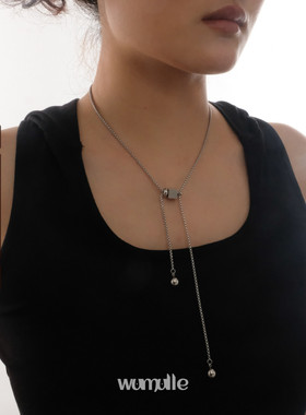 钛钢不锈钢蛇骨链男女抽拉调节