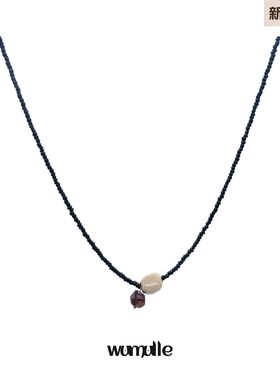 wumulle自制米珠陶瓷项链简约
