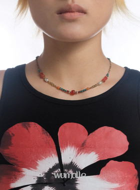 藏风锁骨链wumulle天然石玛瑙