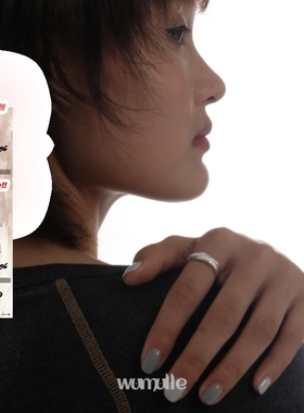 wumull男女铜复古磨砂哑光开口戒