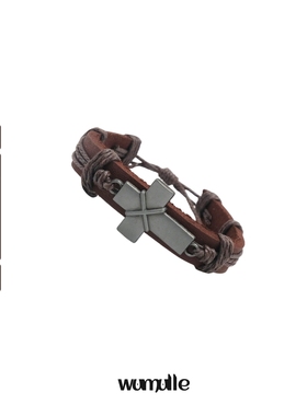 wumulle男女十字架手链朋克