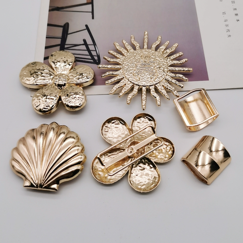 异形不规则海贝服装饰品配件金属扣丝巾肩带织带调节扣泳衣胸前扣