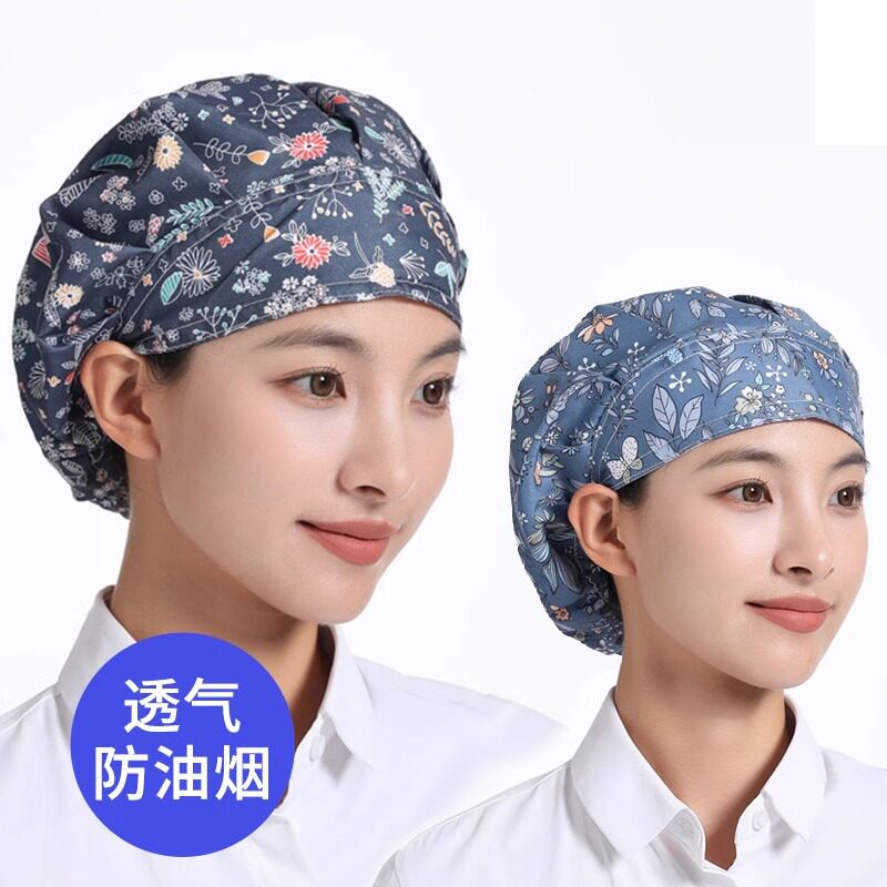 炒菜防油帽女式厨房专用做饭戴的帽子家用烧饭厨师帽防掉头发头套