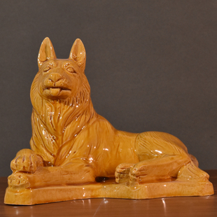 陶瓷摆件生肖狗招财狗旺财狗守财狗工艺品风水家居看门唐三彩狼狗