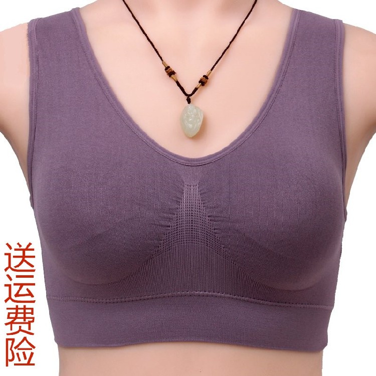 中老年人妈妈文胸加肥加大码背心式胸罩无钢圈夏款纯棉大号内衣女|msdalam kategori Pakaian Dalam/seluar dalam lelaki/tracksuit, Bra - dari Buy2taobao.com untuk memberikan perkhidmatan ejen Taobao profesional membeli