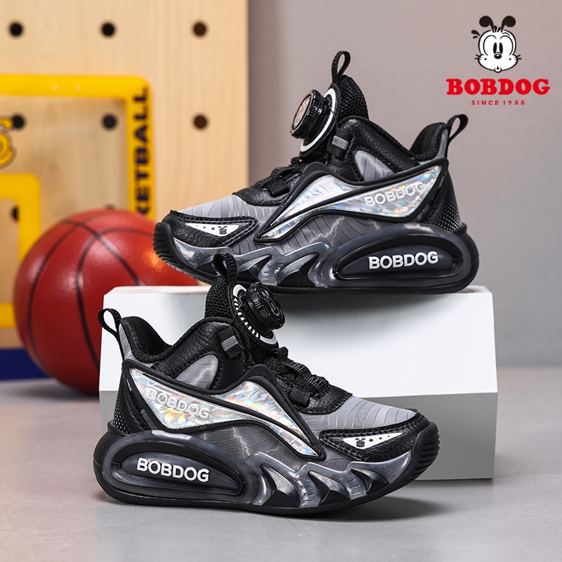 巴布豆男童鞋旋转纽扣冬季新款二棉小女孩保暖鞋子加绒儿童运动鞋