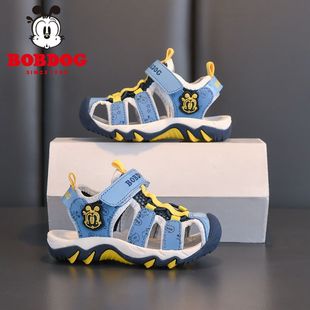 软底百搭防滑儿童鞋 巴布豆男童包头凉鞋 透气女孩沙滩鞋 新款 子 夏季