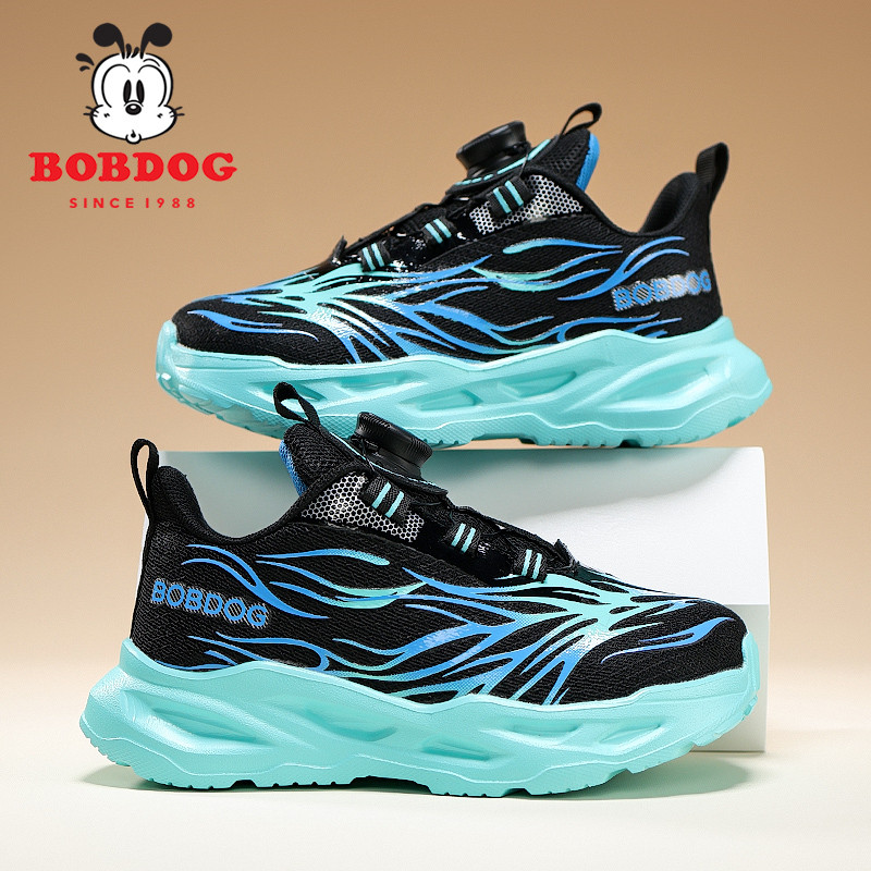 巴布豆男童鞋春夏季新款宽头跑步鞋网面小女孩鞋子轻便儿童运动鞋