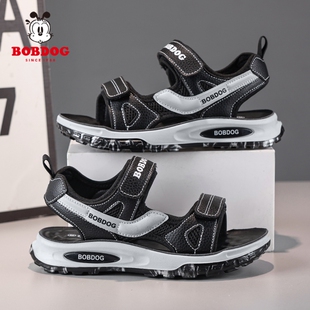 夏季 拖鞋 新款 软底轻便百搭露趾凉鞋 透气小孩沙滩鞋 巴布豆男童凉鞋