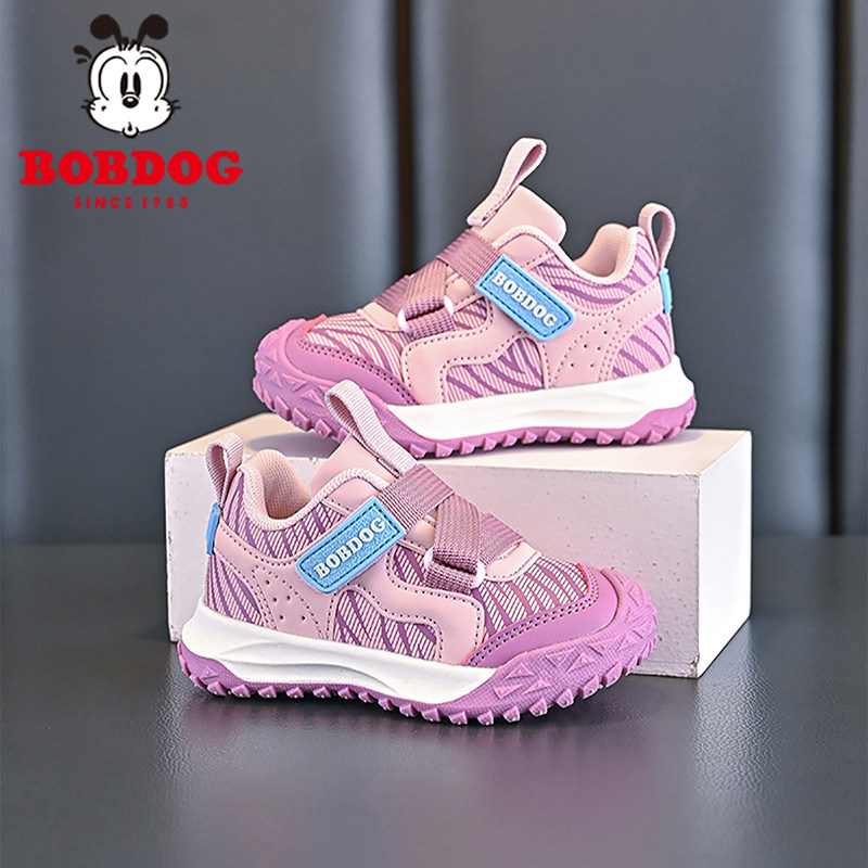 巴布豆女童鞋秋冬季新款皮面宝宝鞋小男孩防滑学步鞋软底儿童鞋子