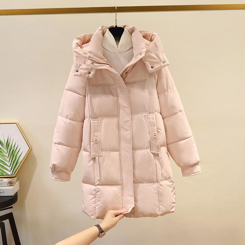 中长款2025冬季羽绒棉衣加厚宽松