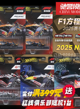 现货 风火轮HRV11金标F1迈凯伦红牛奔驰F1赛车合金汽车模型