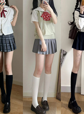 沛起过膝袜JK小腿袜日系长袜天鹅绒压力袜子女漫画腿cospl丝袜
