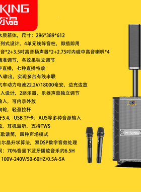 维尔晶K20plus户外路演音响广场舞大功率便携式蓝牙音箱会议演讲
