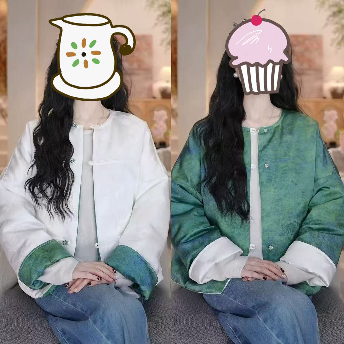 正品国风羽绒服女2025冬季新款中式时尚显瘦加厚保暖双面可穿外套