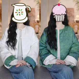 正品国风羽绒服女2025冬季新款中式时尚显瘦加厚保暖双面可穿外套