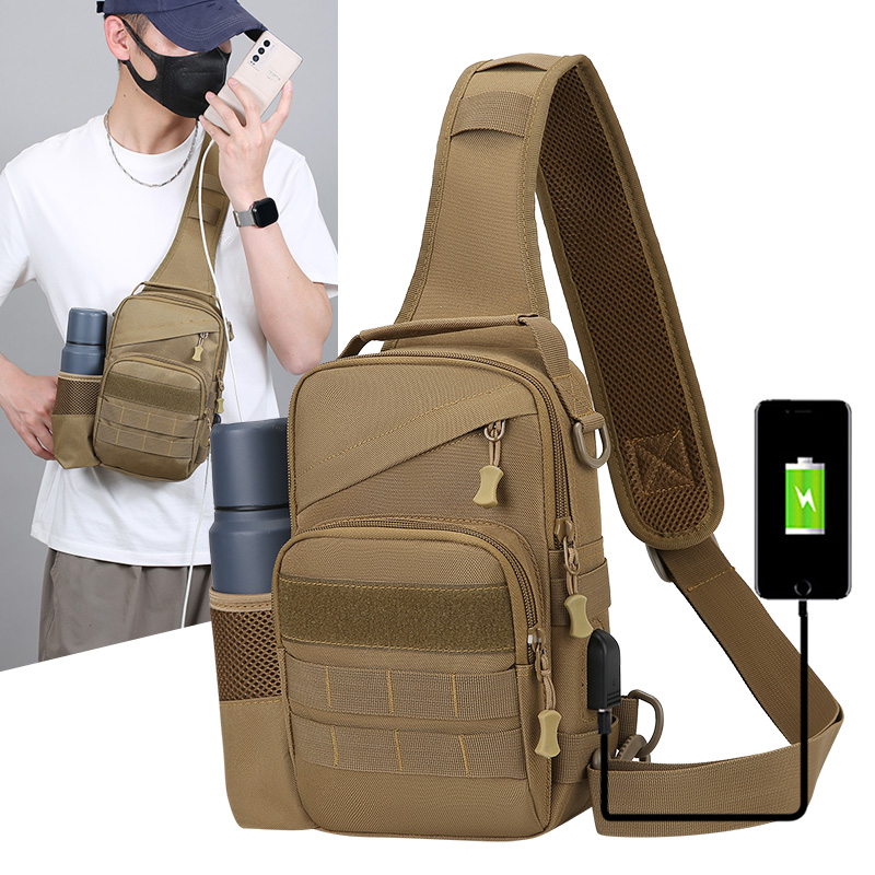 新款户外运动多功能战术胸包