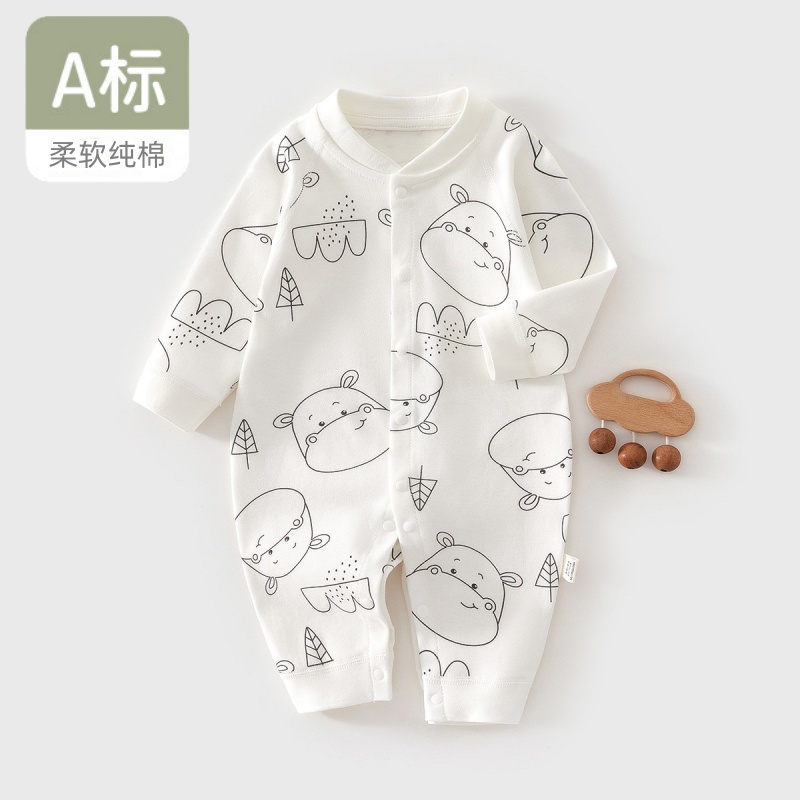 婴儿连体衣纯棉春秋新生儿衣服打底秋冬套装男女宝宝哈衣爬服秋装