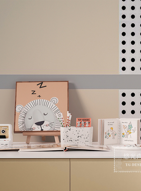 小清新绘本主题卡通样板房间儿童房摆件现代简约样软装小女孩房间