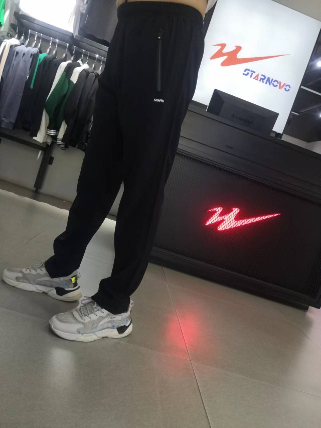 双星长裤夏季速干梭织散口男长裤新款男士直筒宽松舒适透气柔软裤