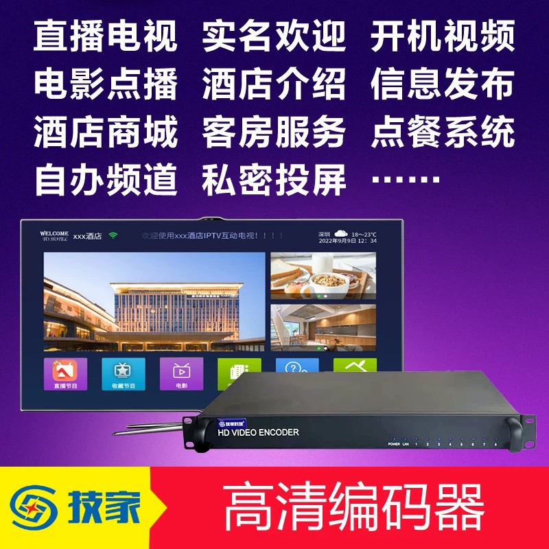 技家8HDMI高清编码器8路高网络高清播放器