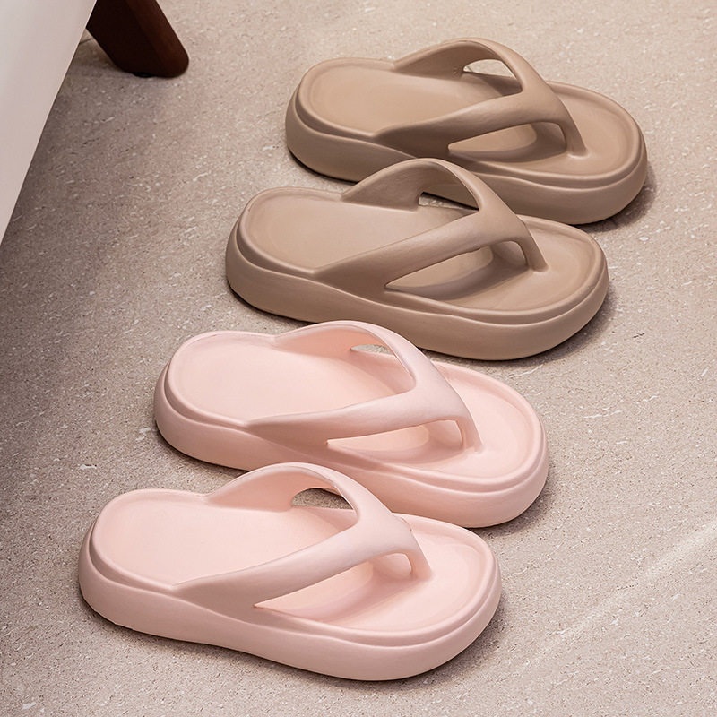 拖鞋男外穿不累踩屎感室内居家拖鞋女凉拖厚底增高泡沫人字拖沙滩