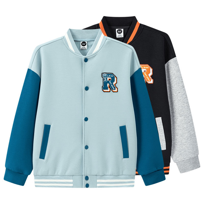 男童针织外套撞色新品2026秋春棒球服保暖运动上衣K52631601