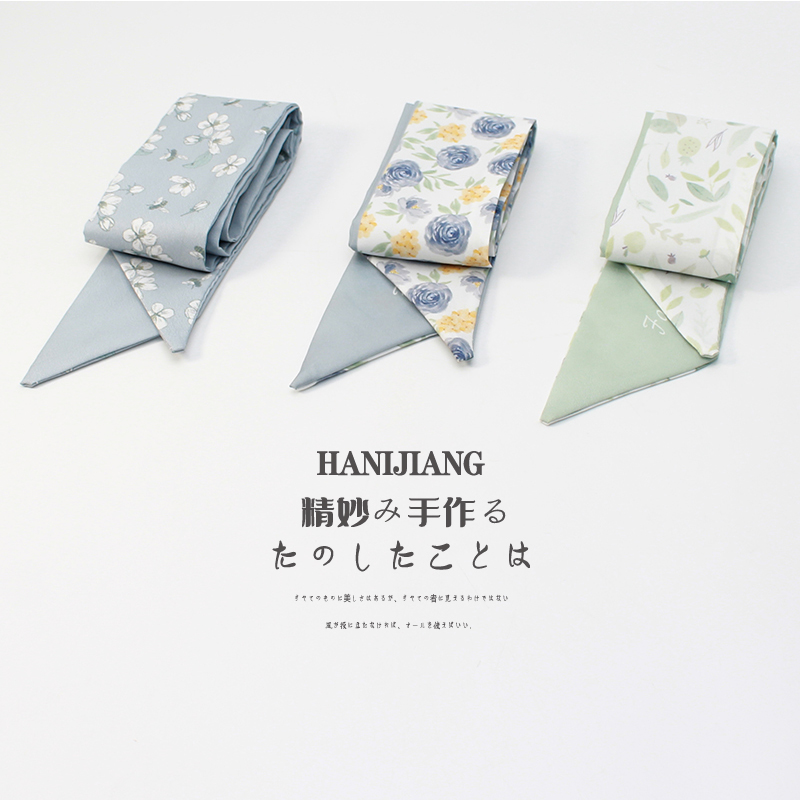 法式丝巾发绳薄款复古飘带超仙