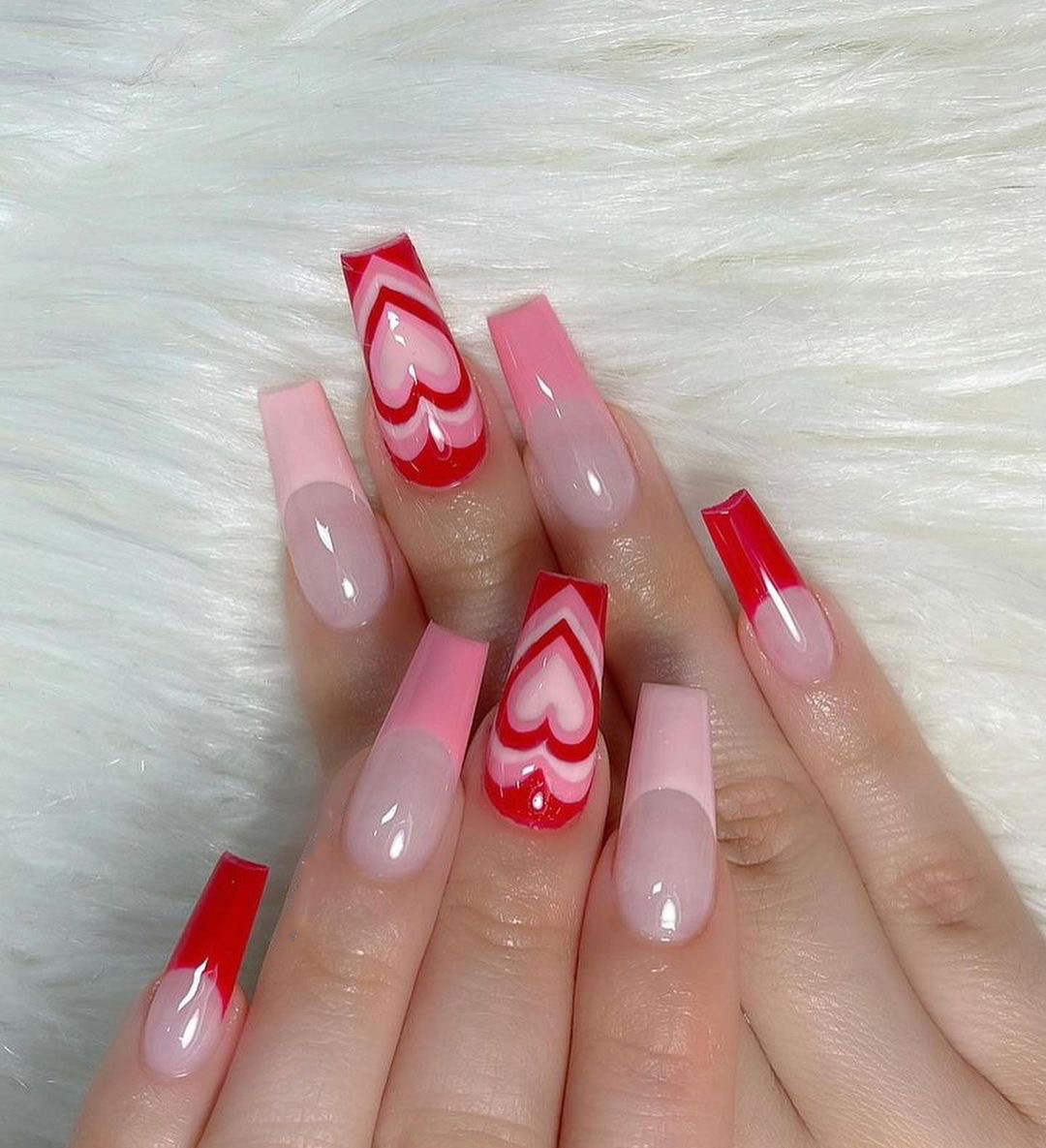 法式桃心false nail穿戴美甲成品假指甲美甲贴片指甲贴片可卸甲片