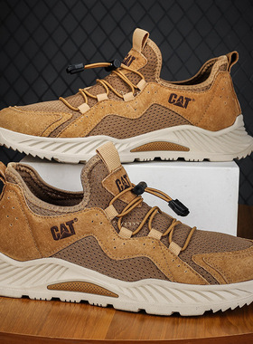 夏季爆款休闲真皮热款卡特网面运动百搭头层猪皮男鞋