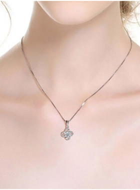 品PT950铂金心形项链女款18k白金