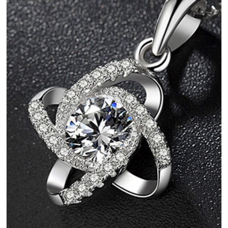 正品镀PT950铂金心形锁骨链18k白金钻石吊坠细款颈链生日礼物饰品