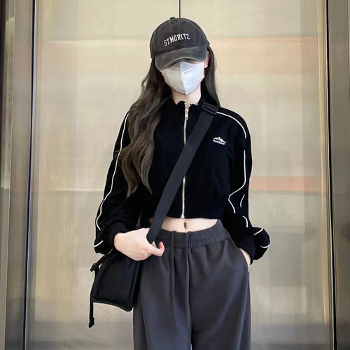 辣妹短款薄款卫衣外套